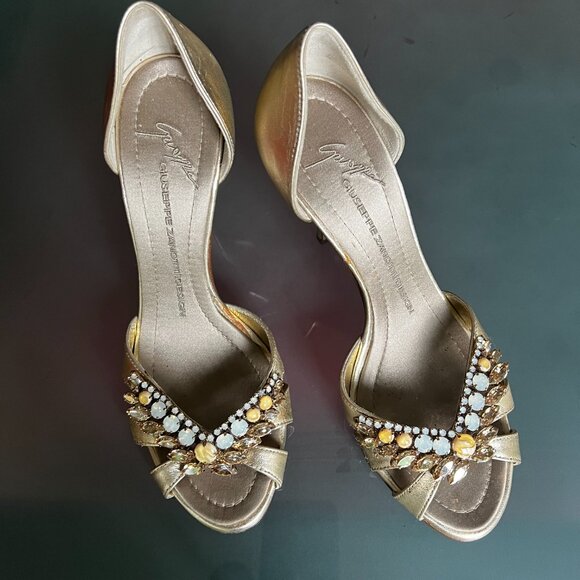 Vintage Giuseppi Zanotti jeweled heels sz 37 - Picture 3 of 9